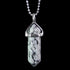 SnowFlake Obsidian Gemstone Pendant Necklace